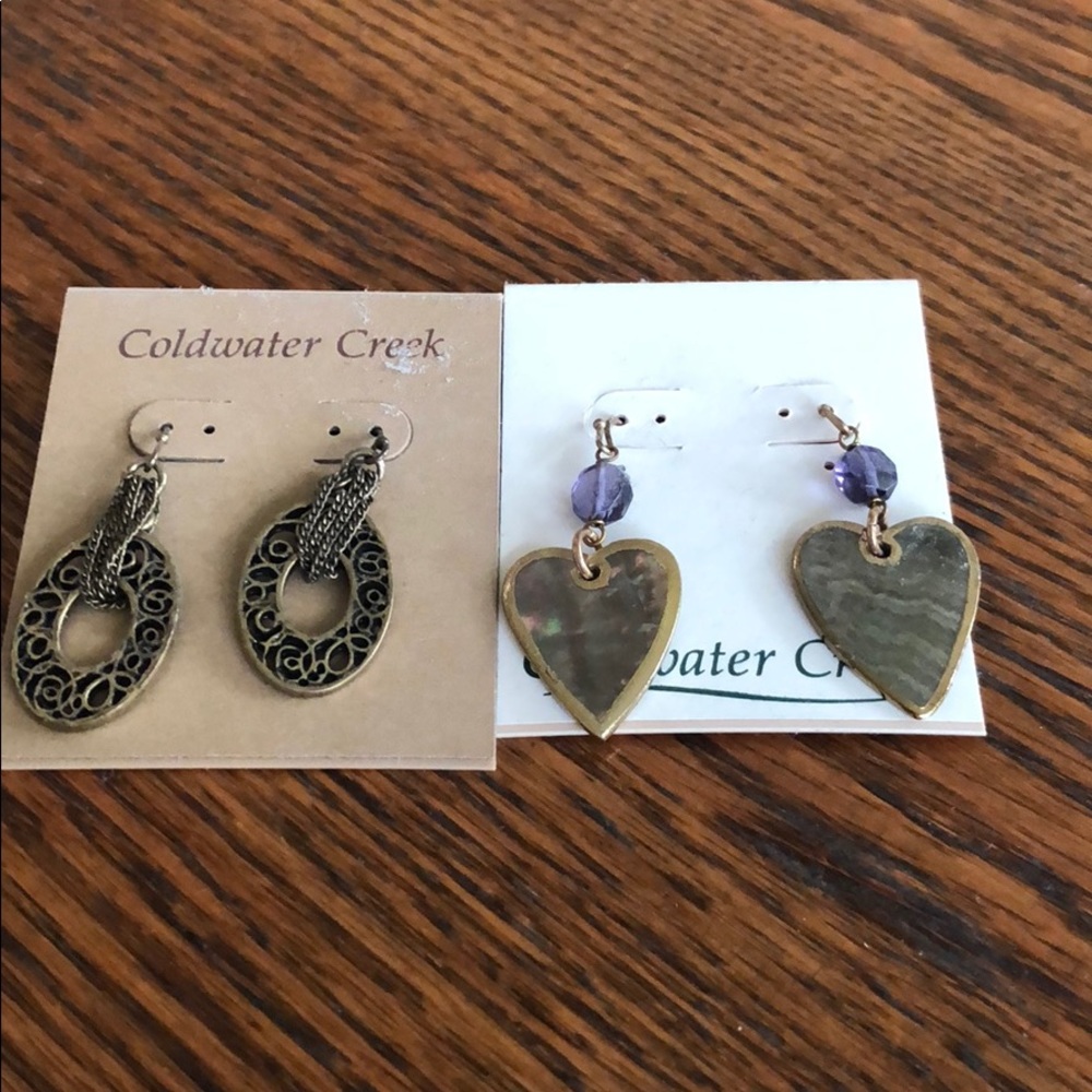 Two pairs Coldwater Creek earrings - NWT